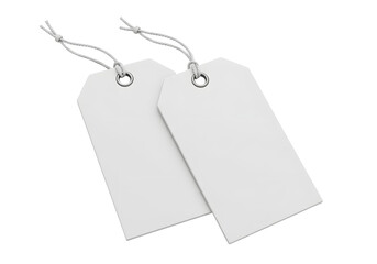 Blank white hexagon label mockup, isolated on white background