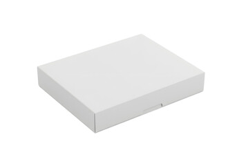 Fototapeta premium White cardboard box isolated on white background