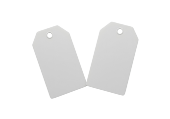 Hanging tag for mockups, isolated on white background