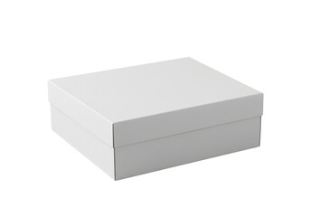 Fototapeta premium White cardboard box isolated on white background