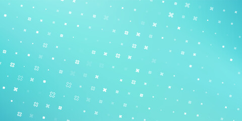 Healthcare Medical Plus Pattern. Blue Mathematical Plus Symbols Pattern. Math Design Elements Background. Medical Tech Background.