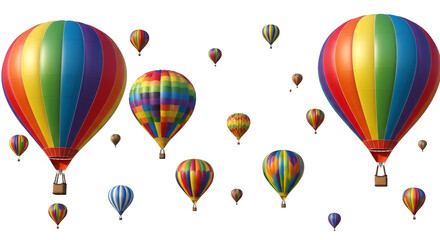 Obraz premium Colorful Hot Air Balloons Floating in Sky airship flight
