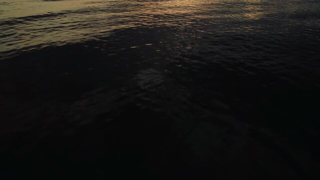 Peaceful panoramic sunset view of the Adriatic coastline 