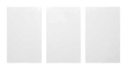 Three Blank White Rectangular Canvases on Black painting