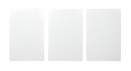 Three Blank White Rectangular Panels rectangle canvas