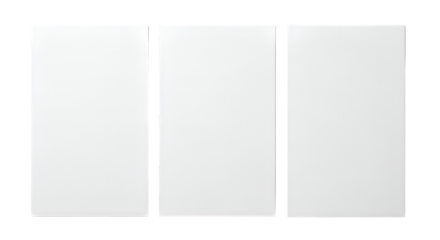 Three Blank White Rectangular Panels rectangles empty