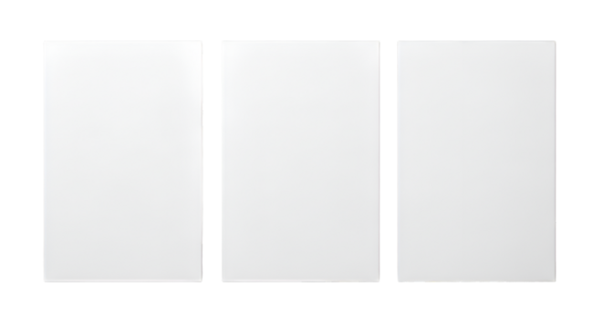 Three Blank White Rectangular Panels rectangle canvas