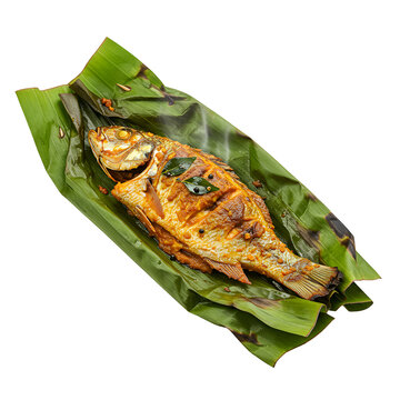 Kerala meen pollichathu marinated fish wrapped in banana leaf