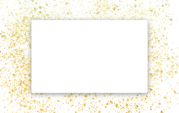 Gold Foil, golden splatter, png frames glitter. Gold Luxury border element  on transparent background. - Powered by Adobe