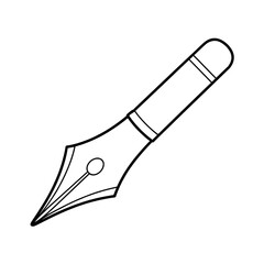 nib illustration line art coloring page 