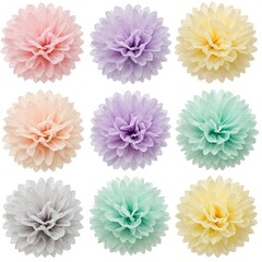 Pastel Flower Arrangement Delicate Pink Purple Yellow Tones