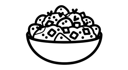 A bowl of delicious salad with various ingredients and toppings.