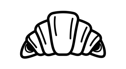 Croissant illustration a delicious and flaky pastry perfect for breakfast or a snack.