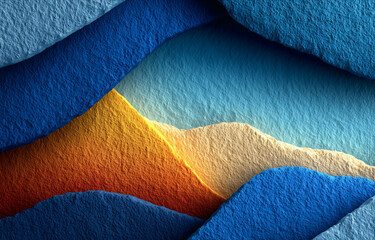 Light Blue Geometric Watercolor Paper Texture Background, Minimalist Abstract Patterns, High-Resolution Modern Design with Gradient Texture‌
