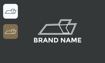 Aircraft Abstract Logo, Simple Plane Mark, Aviation Business Symbol, White Icon Black Background