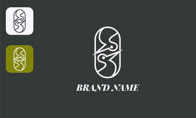 Modern Pelican Ambigram, Twin Bird Symbol, Reversible Animal Logo, Isolated White on Black