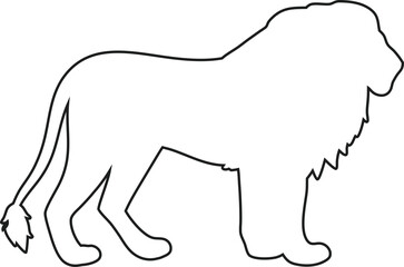 Lion outline head icon in vector format, great for strong logo concepts or jungle-themed art.