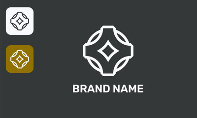 Impact Bomb Logo, Contemporary Explosive Symbol, Minimalist Blast Design, Isolated White on Black