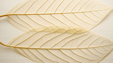 Delicate leaf veins macro photography close up transparent leaf texture details