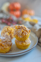 homemade Autumn Pumpkin Muffin