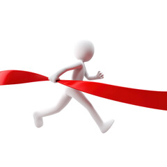 Sprint Through Red Ribbon Finish Line