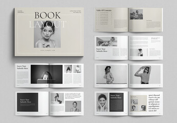 Book Layout Design Template Landscape