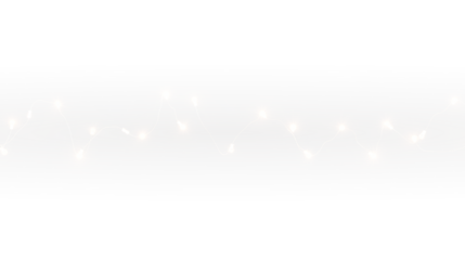 Glowing String Lights PNG Overlay featuring a Transparent Background ideal for your Festive Decorations needs