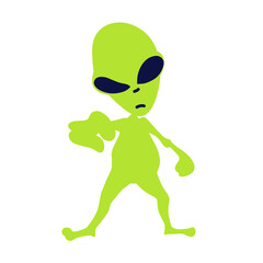 green alien illustration vector
