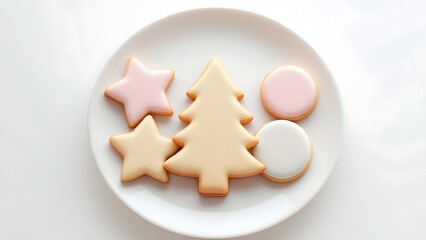 Christmas cookies holiday baking sugar cookies star tree circle sweet treat festive dessert celebration 100 on transparent background