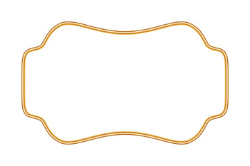 Gold shiny realistic 3d frame. Islamic ornamental decorative element, Indian window, arabic border, morocco shapes. Vector illustration for invitation, greeting card, decorative design