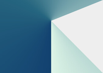 Minimalist Geometric Abstract Background with Blue and White Gradient Split. Modern Corporate Design for Presentation and Branding