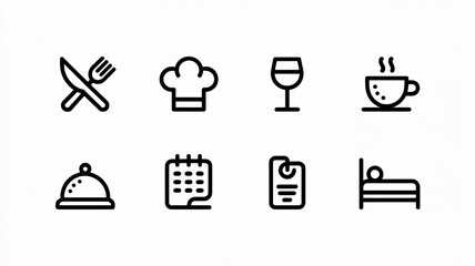  Fine Dining and Hospitality Icons

