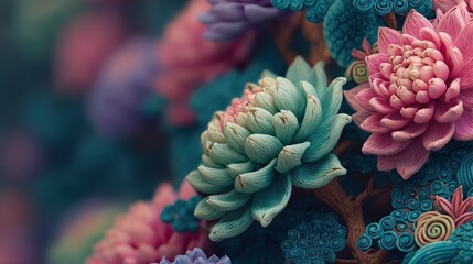 Exquisite floral arrangement showcases a pastel color palette in detail