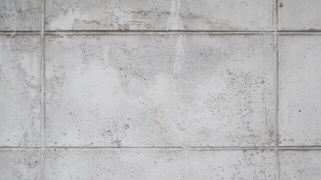 Stop motion of Random white concrete blocks wall texture