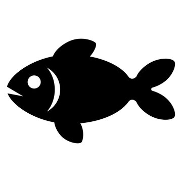 Icono con silueta de pez