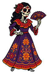 Obraz premium mexico death day horror illustration