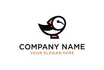 Stylized bird logo design vector 