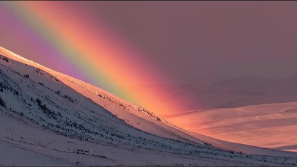 Rainbow over the Snow - Powered by Adobe