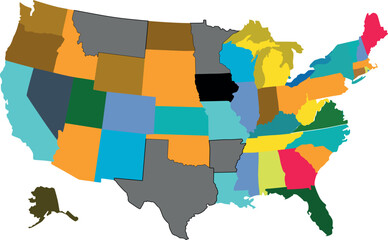 colours usa map
