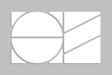Template collage of nine frames, images, photo