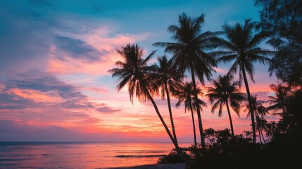 Tropical sunset on the beach