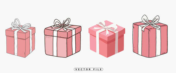 A collection of beautifully wrapped gifts with decorative bows presented