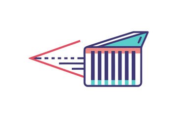 Barcode scanner beam duo tone retail shopping symbol