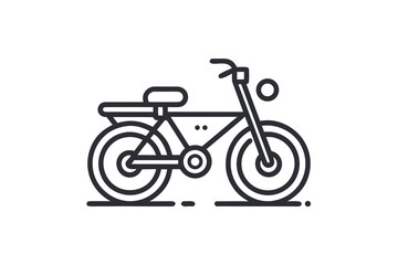 Electric bike icon clean outline minimalist motion vector
