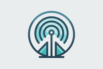 Signal logo icon with small wave accents design