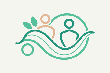 Two User Outline Connected Flowing Organic Connection Design