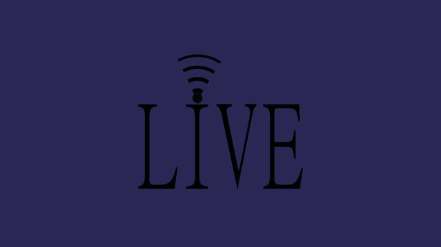 Live Streaming Template. Red Sign of Streaming, Broadcasting, Online Video. Loopable 4K Video