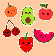 seamless background with fruits