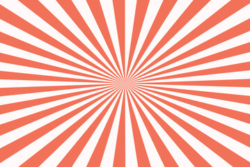 Coral color and Snow color Sunburst for the background. Flag of japanese.