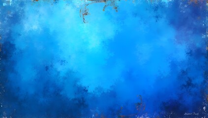 Abstract blue organic background featuring layered textures, scratches, stains, and faded tones, creating a moody grunge-inspired wallpaper design.